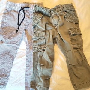 Kids Striped and Cargo Pants Set